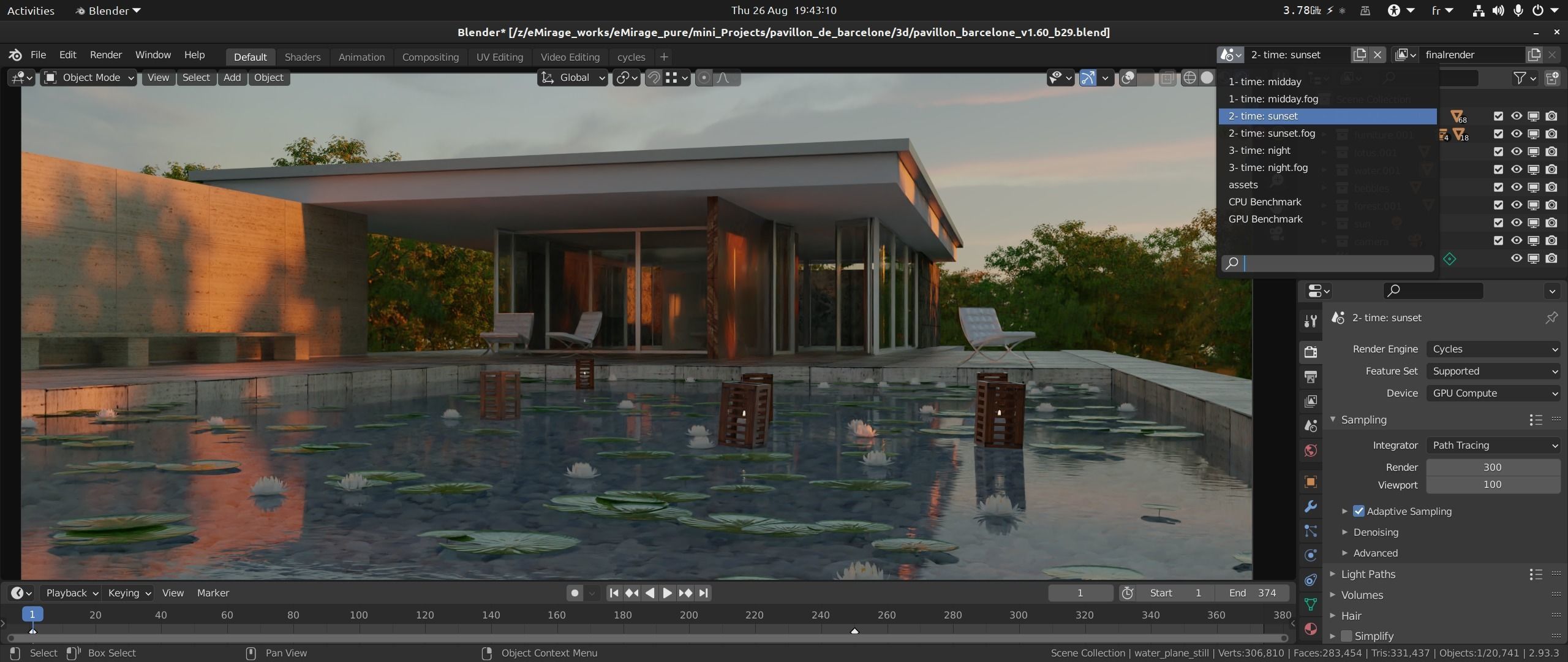 Barcelona Pavilion Free 3D model_4