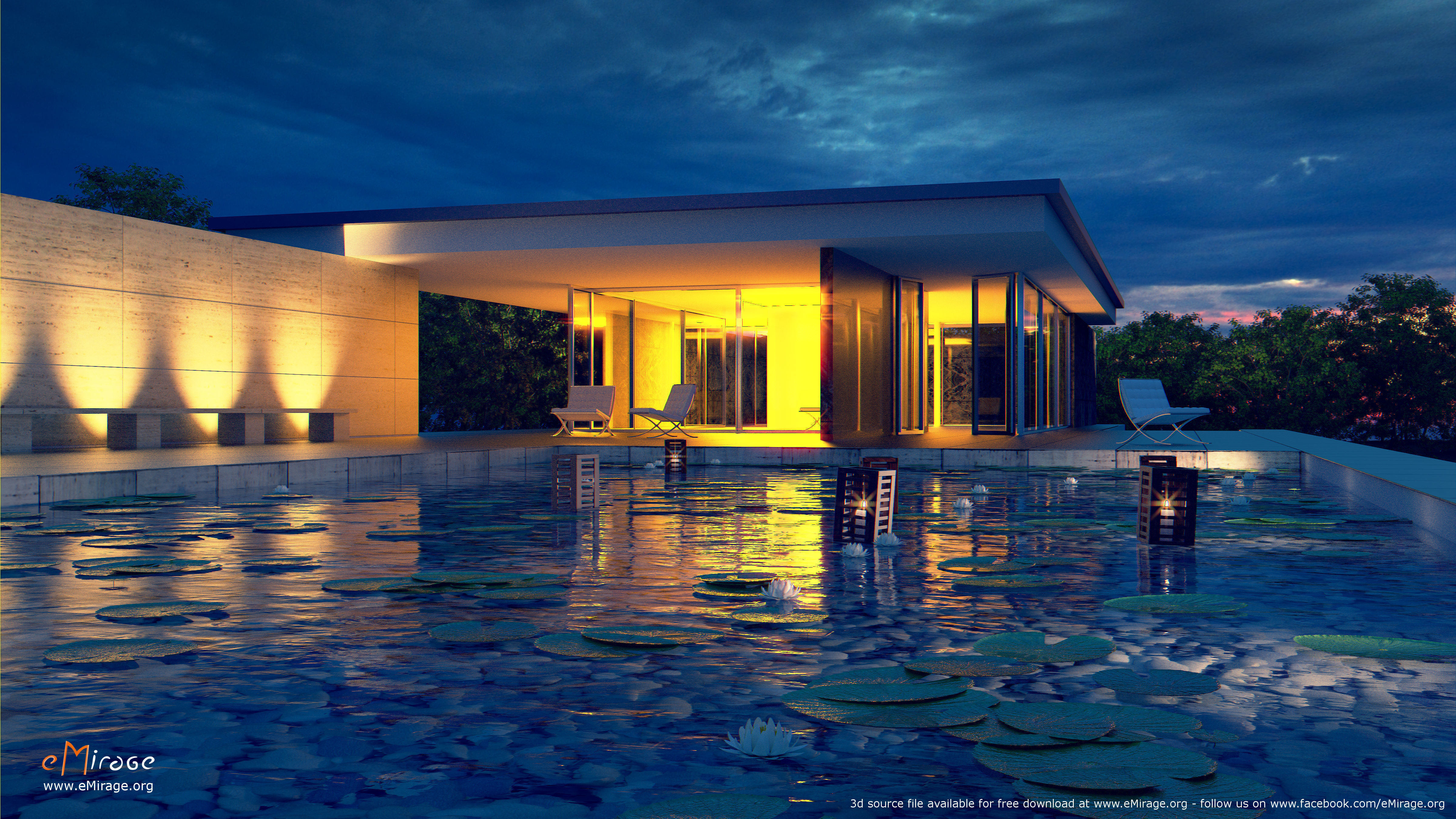 Barcelona Pavilion Free 3D model_1