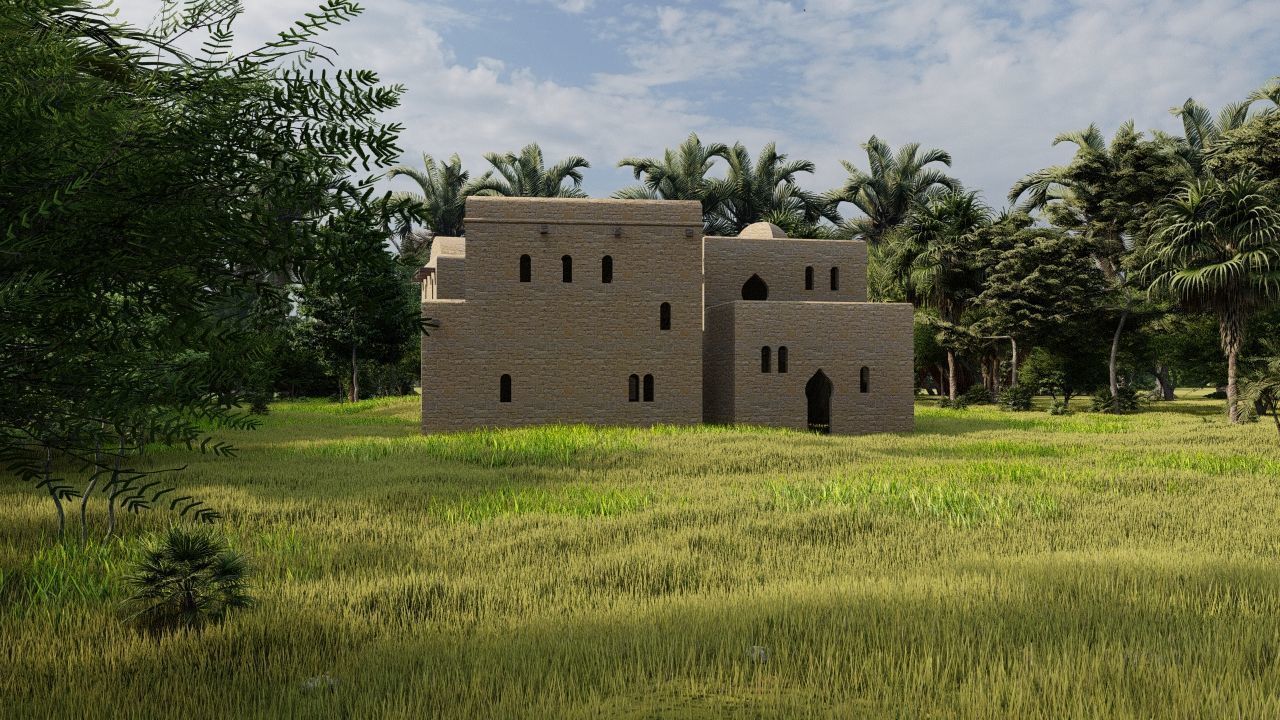 traditional house-Vilage in forest-old house 3D model_4