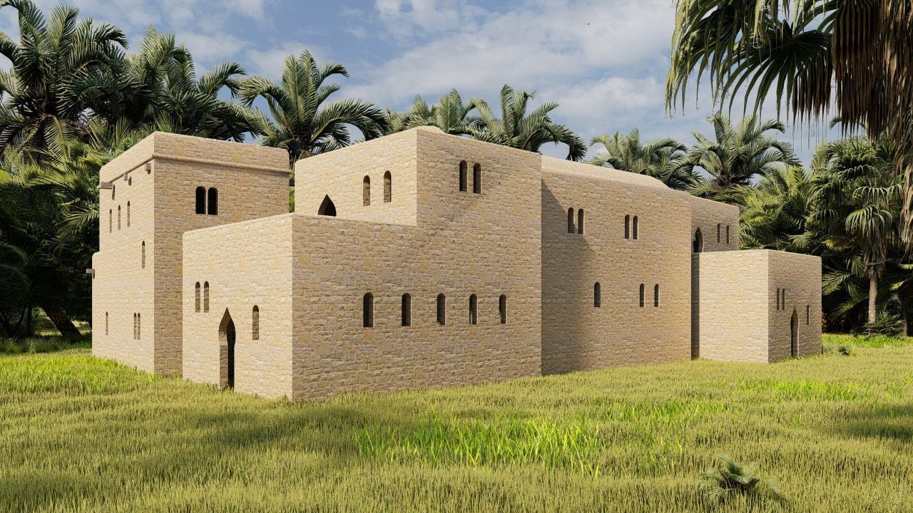 traditional house-Vilage in forest-old house 3D model_2