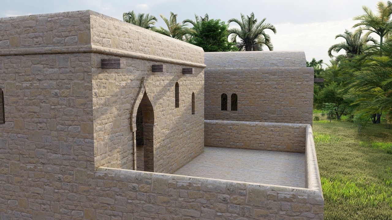 traditional house-Vilage in forest-old house 3D model_9
