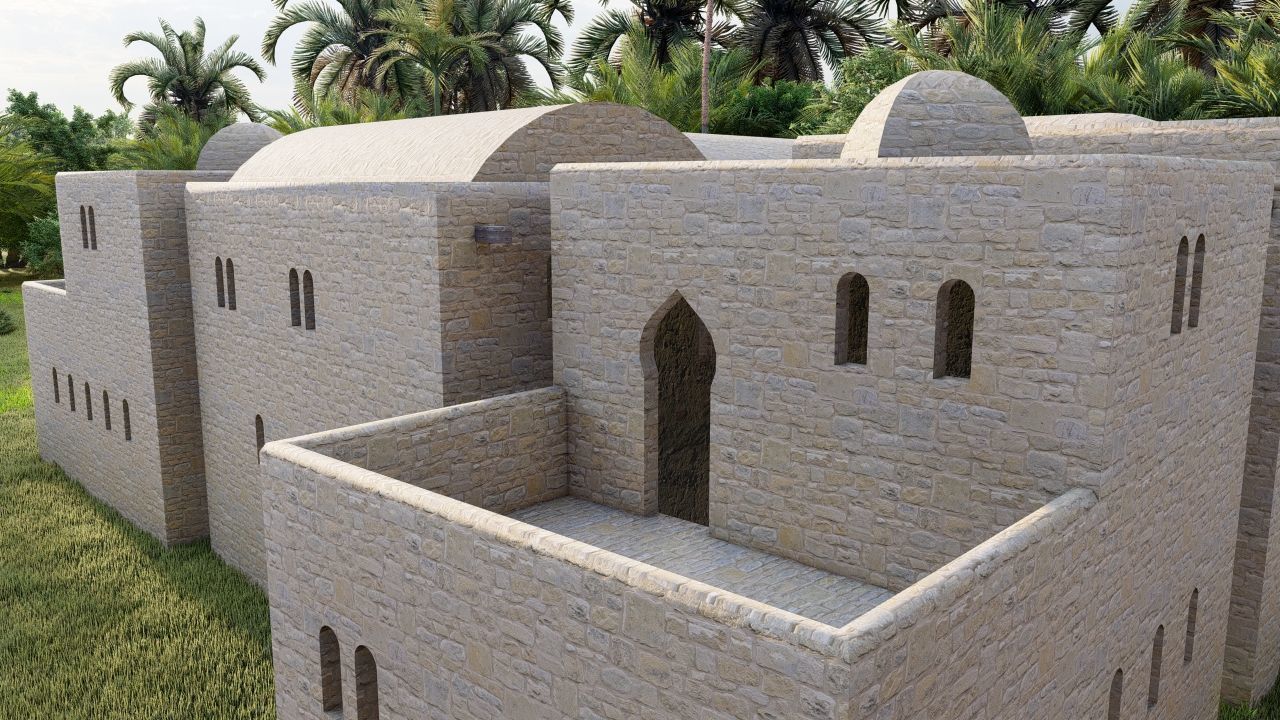 traditional house-Vilage in forest-old house 3D model_10