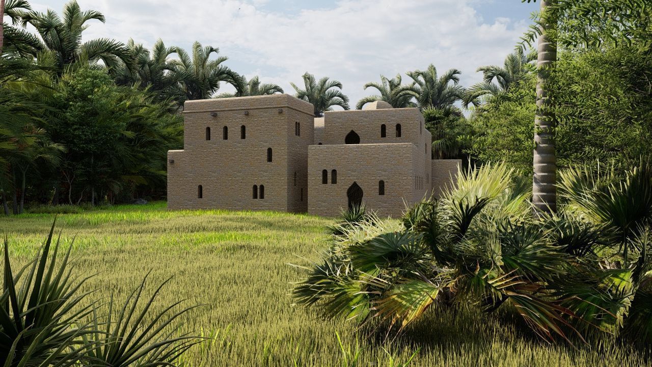 traditional house-Vilage in forest-old house 3D model_8