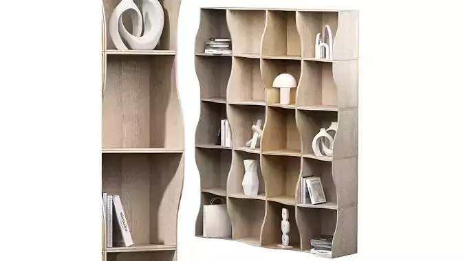 Wavy rack kit Decorative modular shelves
