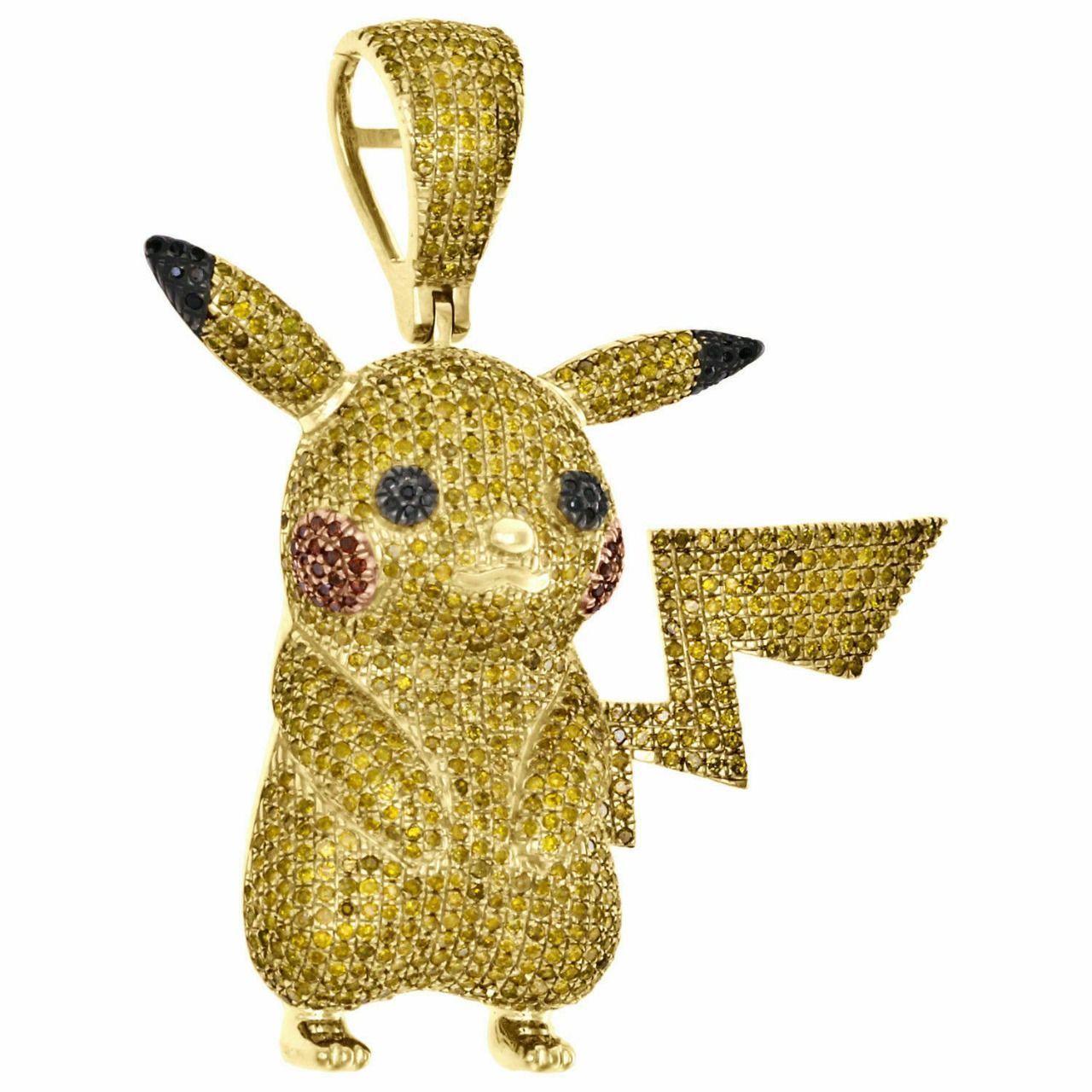 Pikachu Diamond Pendant 3D print model_1