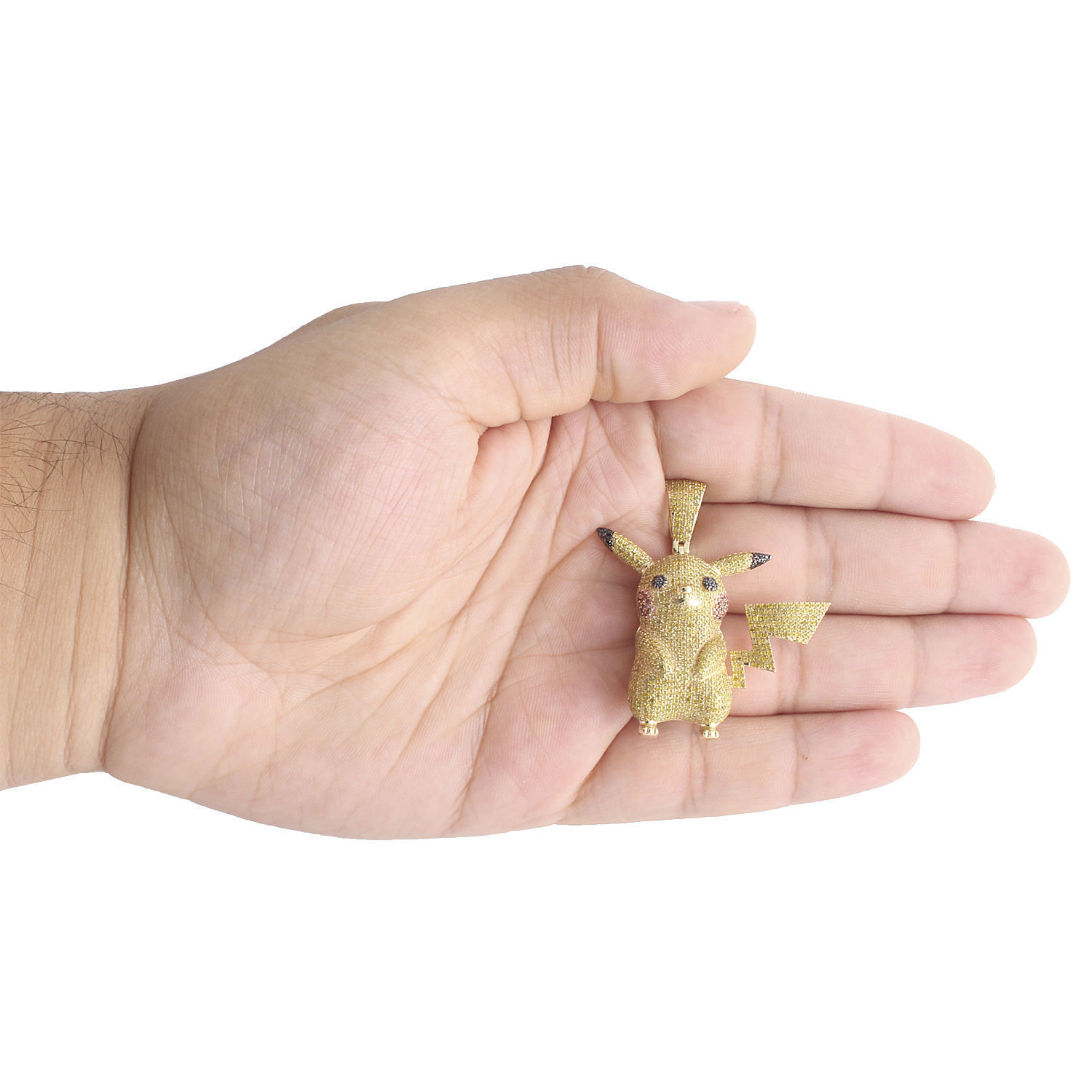 Pikachu Diamond Pendant 3D print model_2