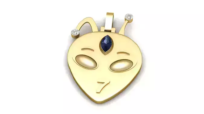 Alian Pendant For men And women 3d Printable Model
