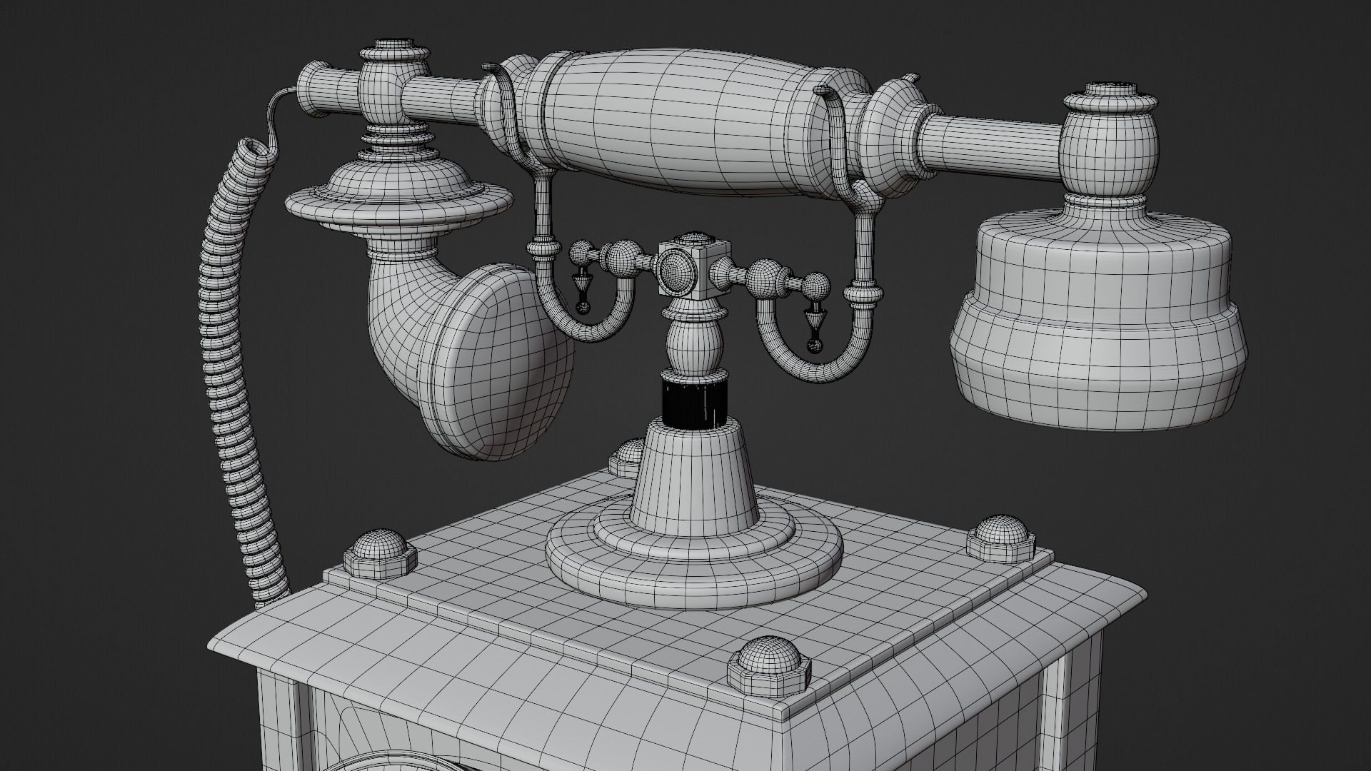 Vintage Rotary Telephone 3D model_7