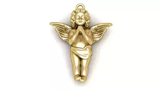 Cute Angel Baby Pendant 3d Printable Model