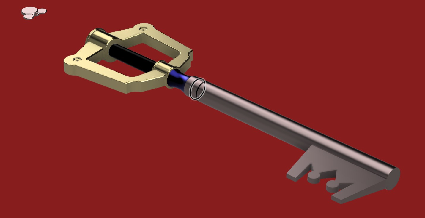 Kingdom Hearts - Sora Kingdom Key keyblade 3D print model_1