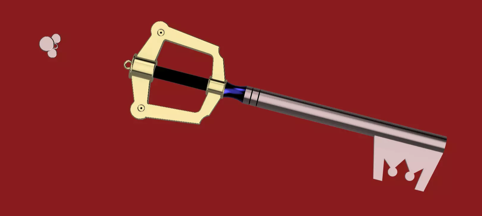 Kingdom Hearts - Sora Kingdom Key keyblade 3D print model_0