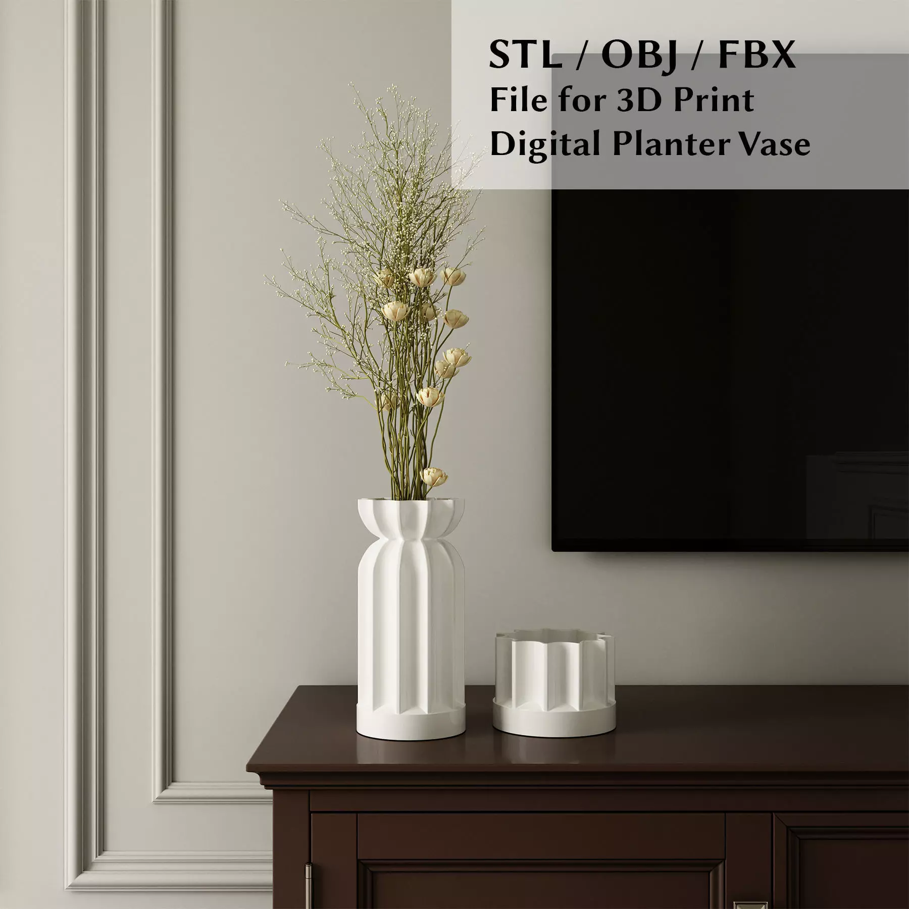 3D Printed 01 Vases for flowers 3D print model 3D print model_0