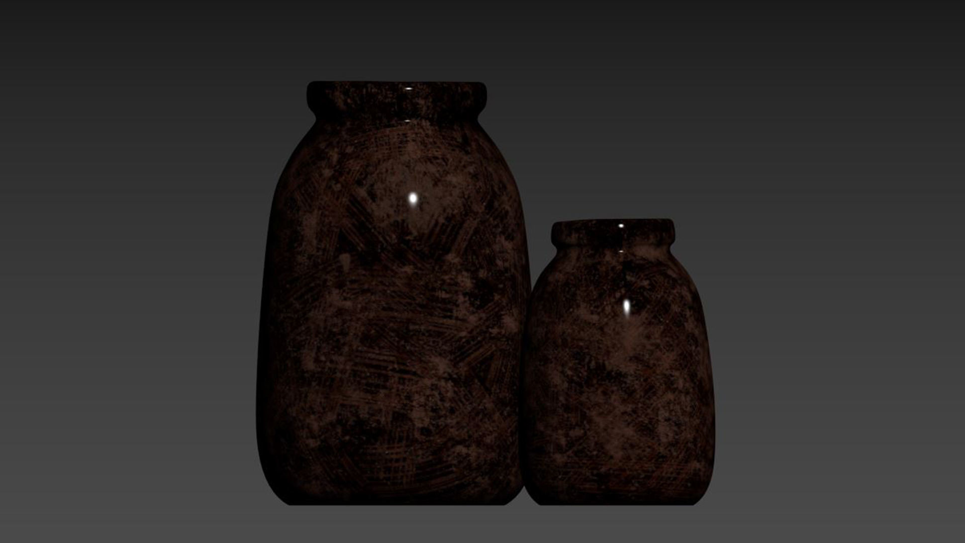 Textured Decorative Vase 3D model_4