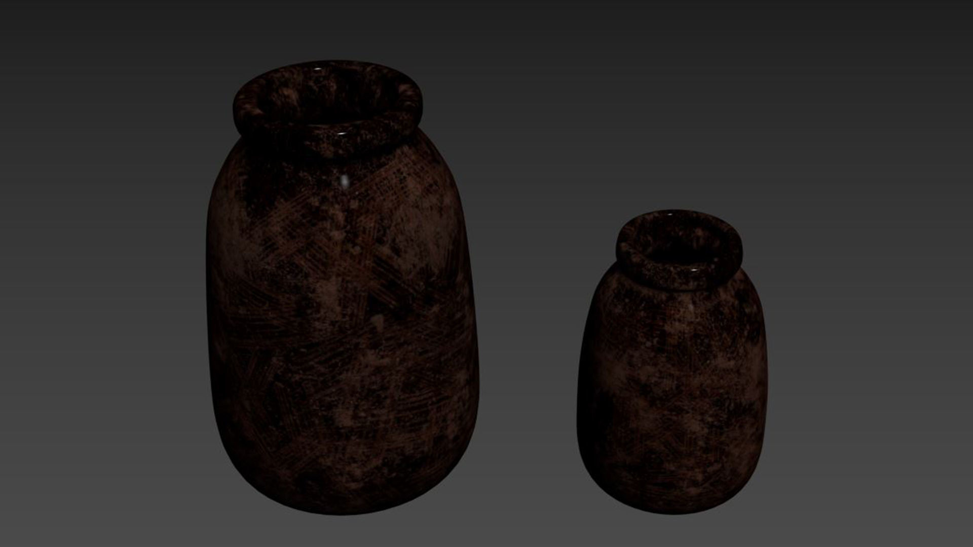 Textured Decorative Vase 3D model_5
