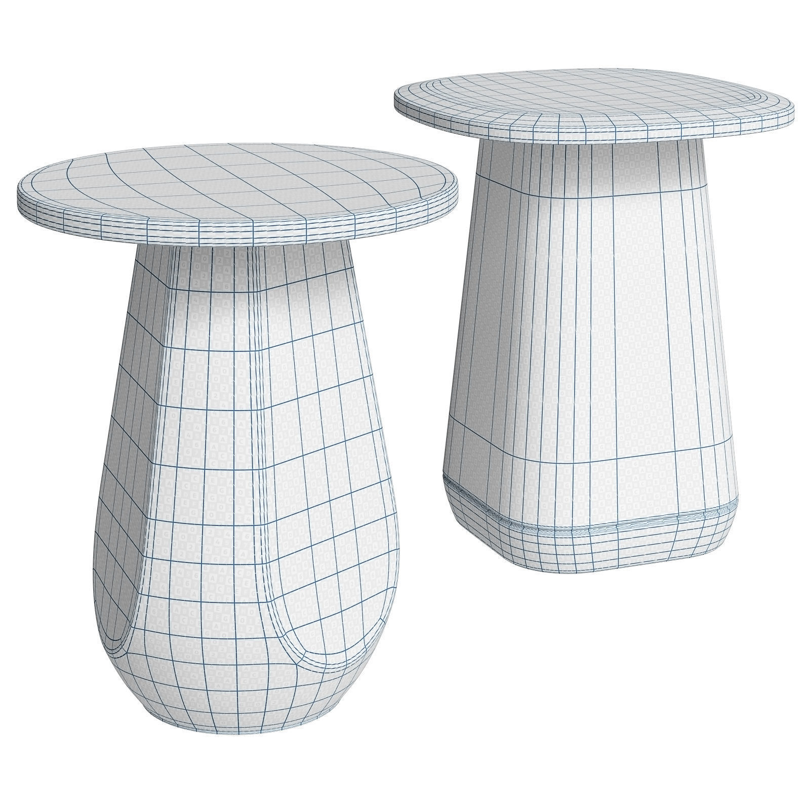 Terrell and Stein side tables by Lulu and Georgia 3D model_7