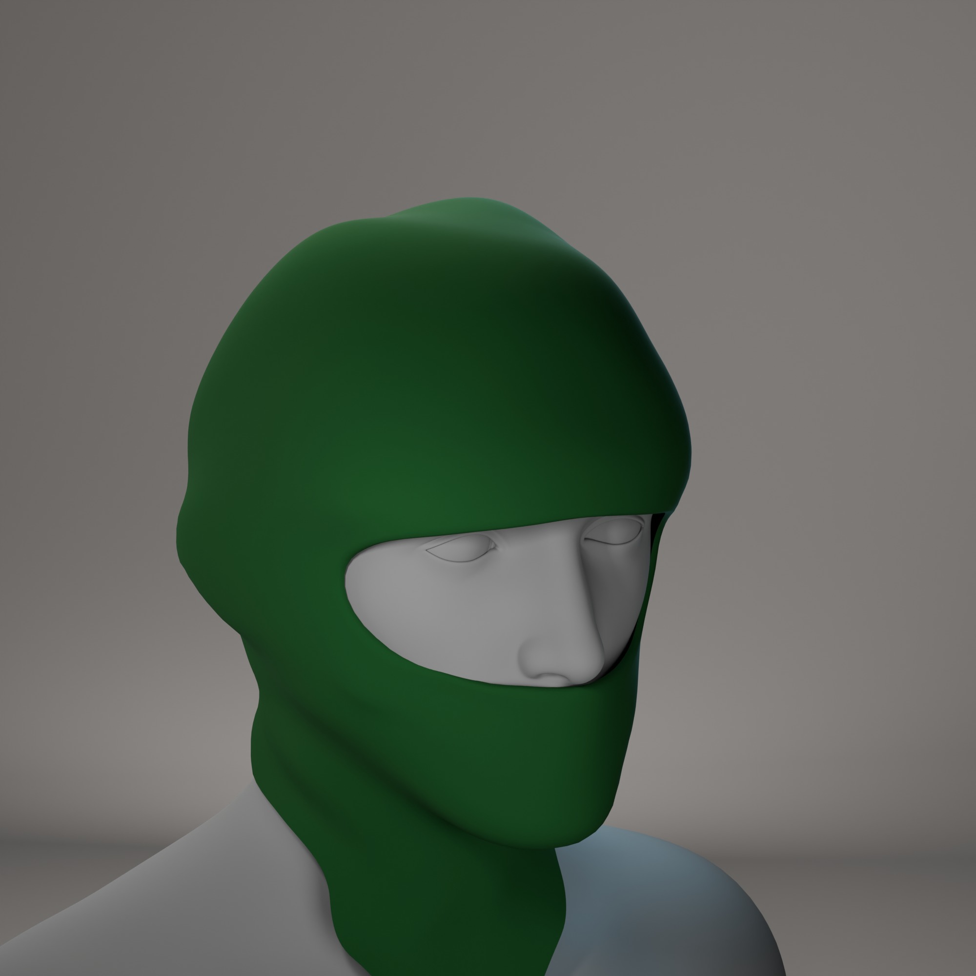 Black Balaclava Mask 3D Model Low-poly 3D model_4