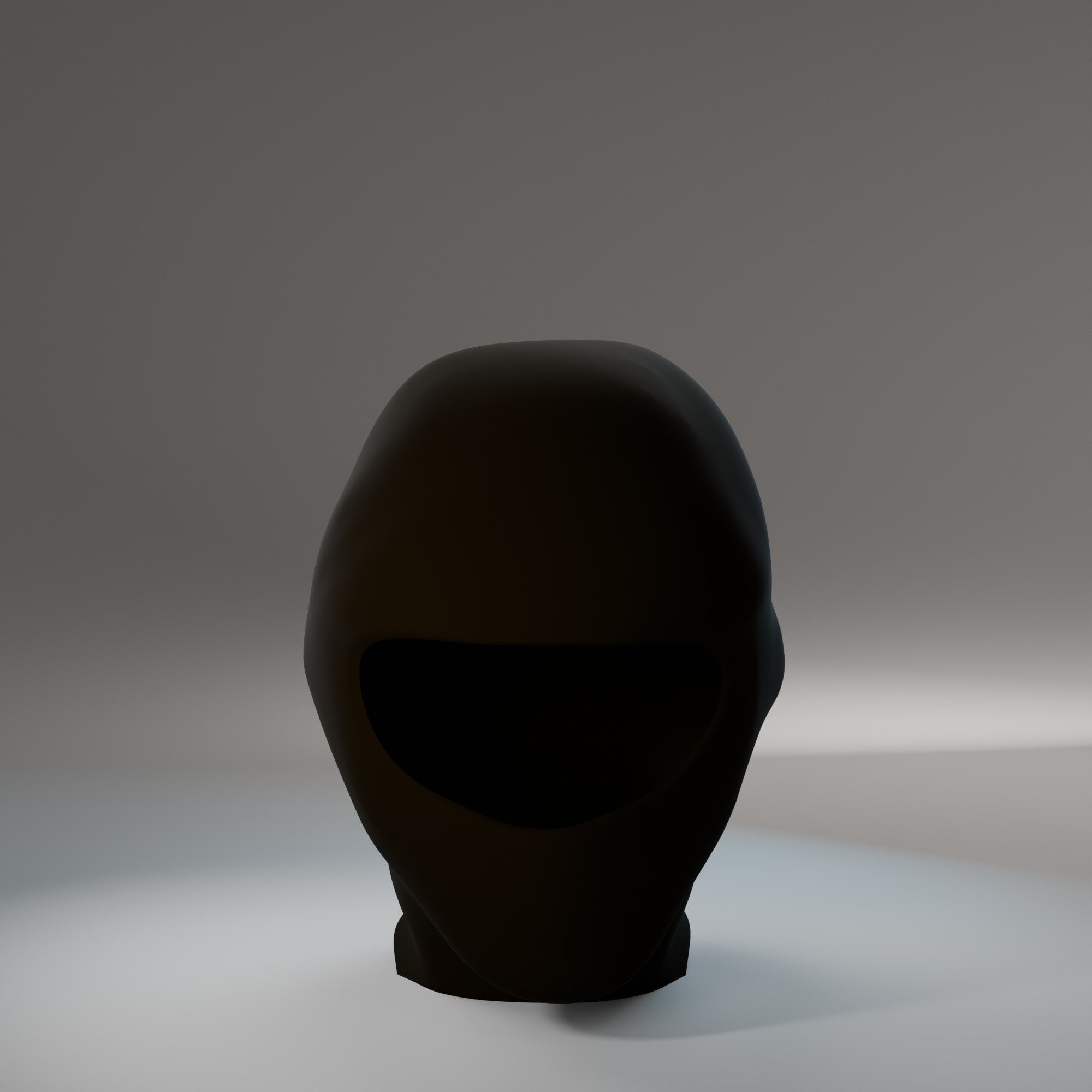 Black Balaclava Mask 3D Model Low-poly 3D model_1