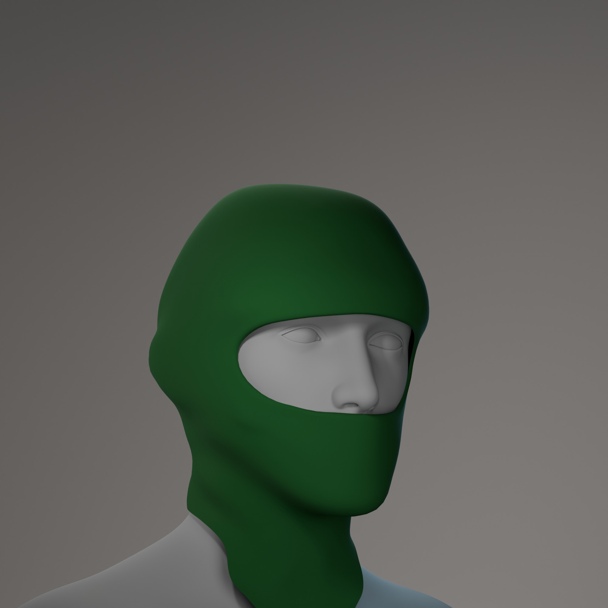 Black Balaclava Mask 3D Model Low-poly 3D model_5