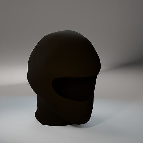 Black Balaclava Mask 3D Model  Low-poly 3D model