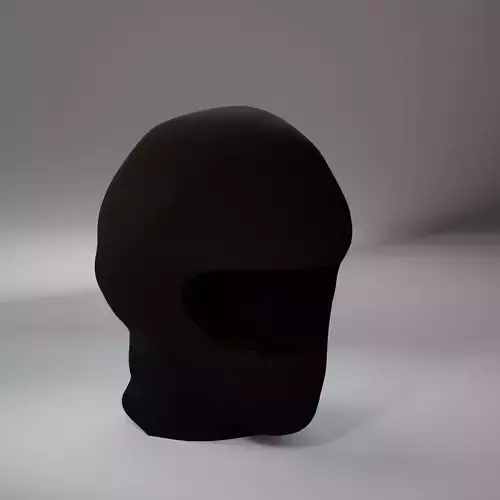 Black Balaclava Mask 3D Model 
