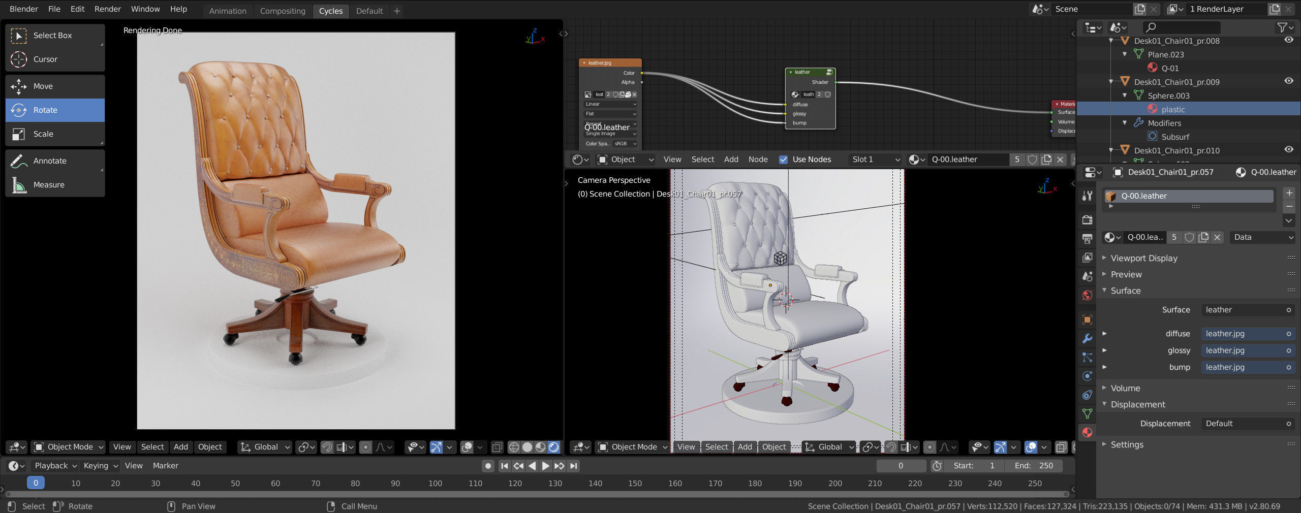Classic Chair 3D model_4