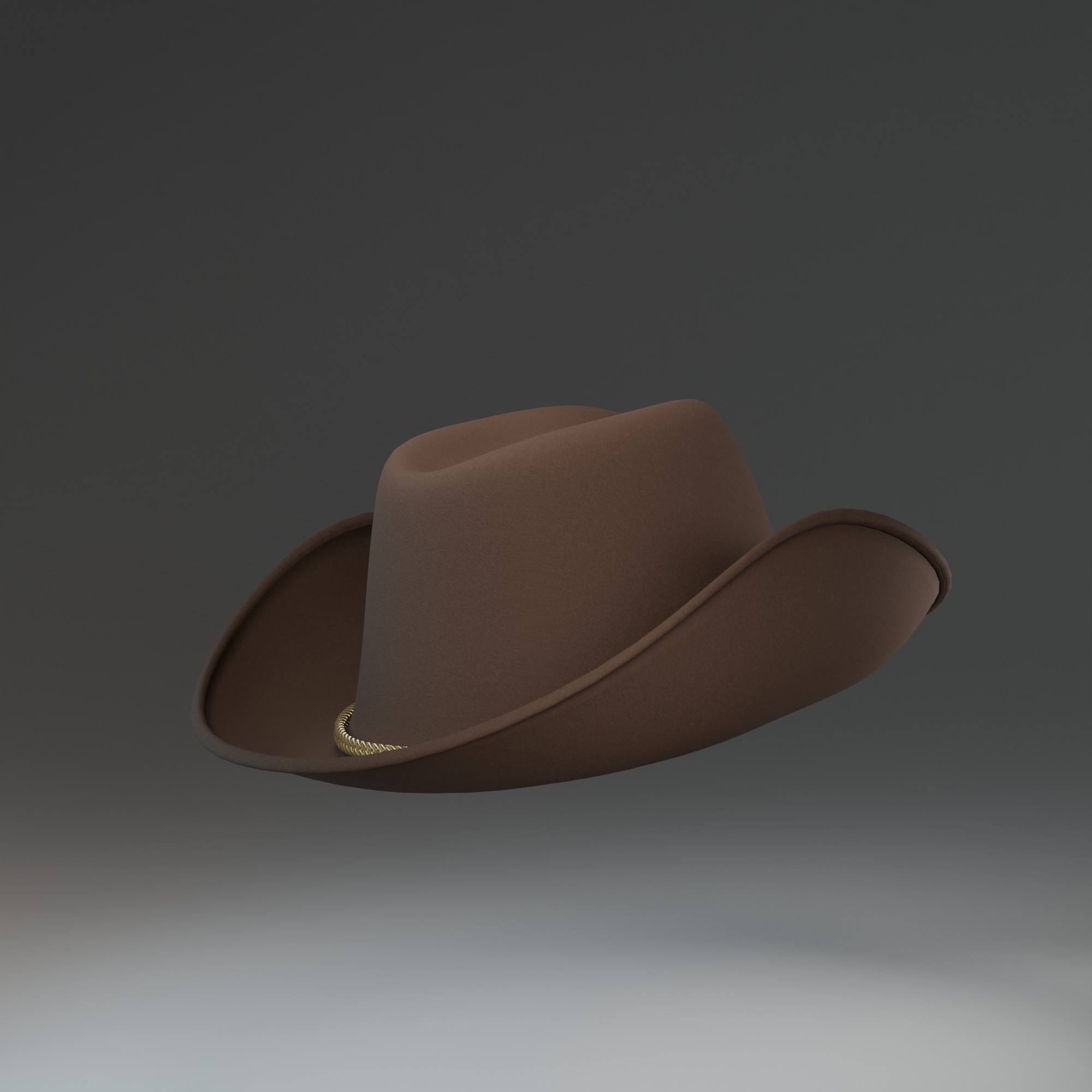 Classic Western Sheriffs Hat 3D Model Low-poly 3D model_6