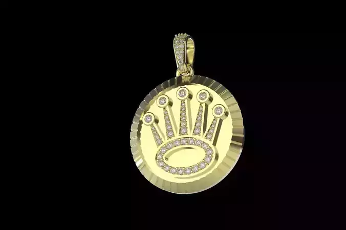 Luxury Crown Pendant 30mm