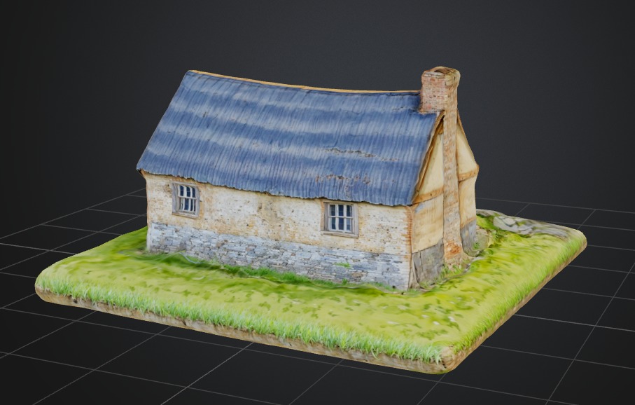 Old Farmhouse Low-poly 3D model_1