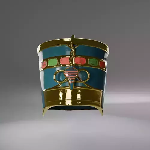 Ancient Egyptian Pharaohs Headdress 3D Model