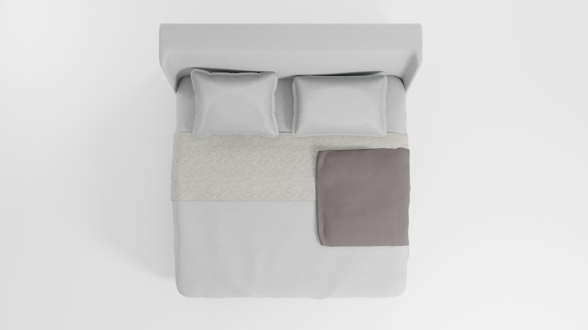 Leather bed in a modern and simple style 3D model_5