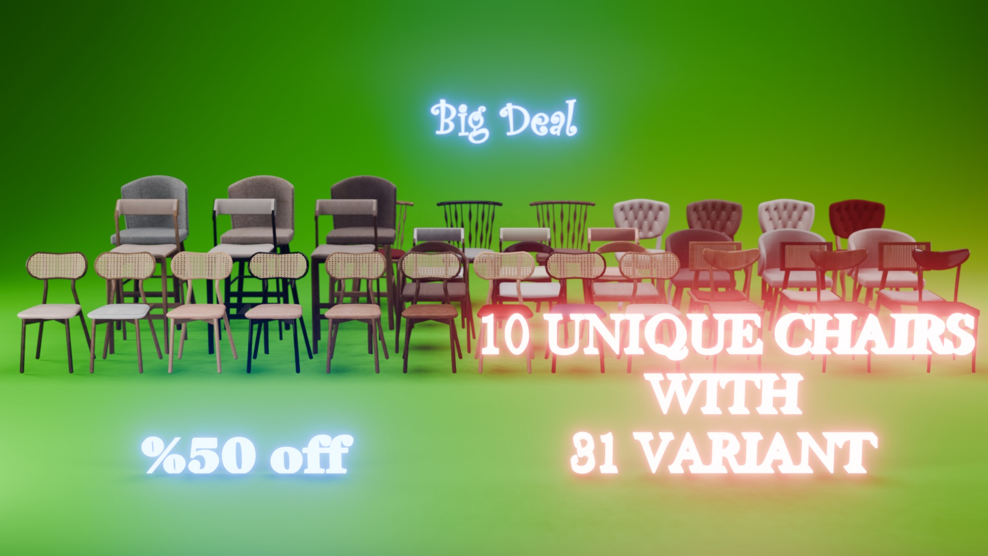 Chair pack 3d models VOLUME I 3D Model Collection_12