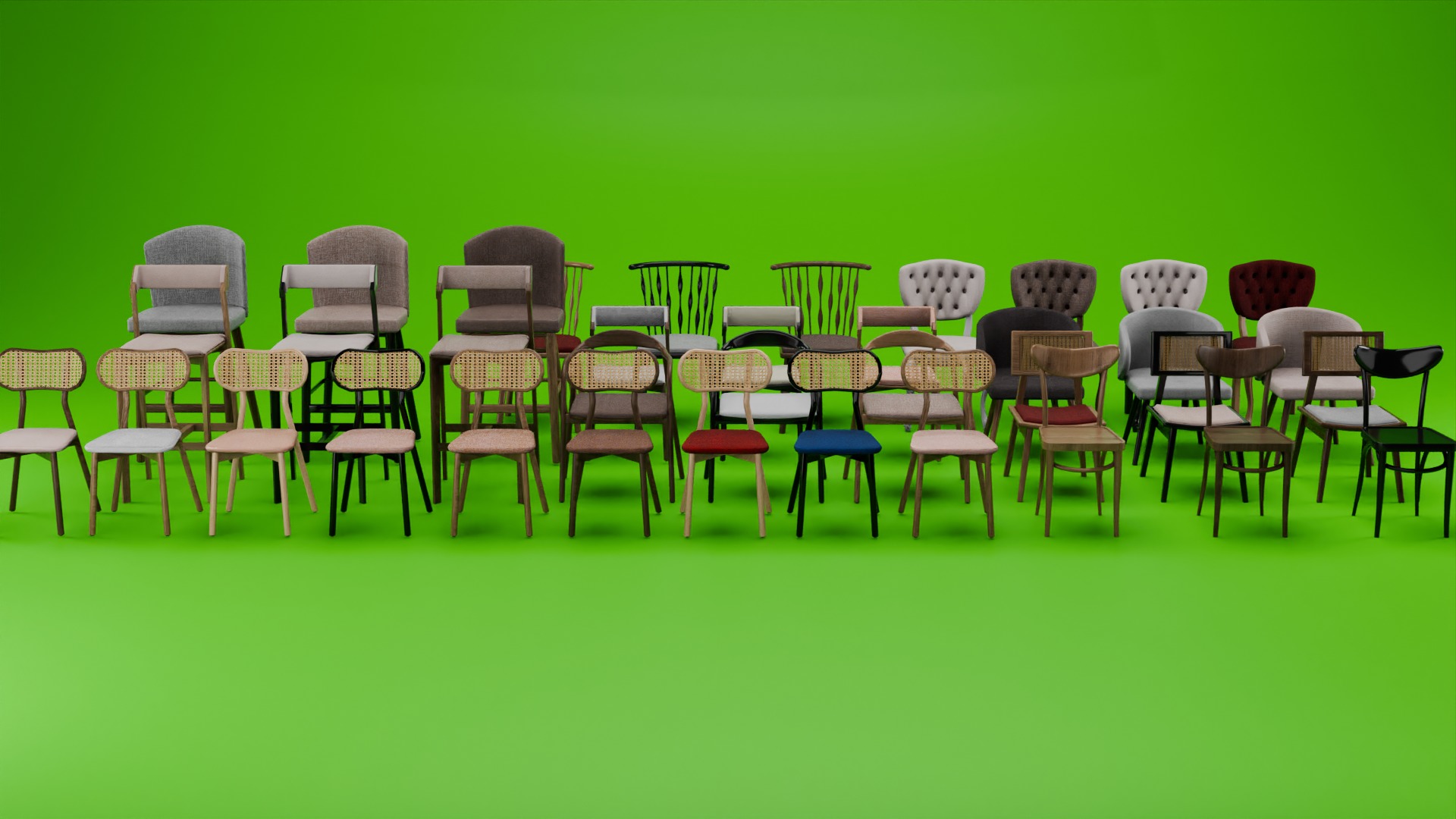 Chair pack 3d models VOLUME I 3D Model Collection_16
