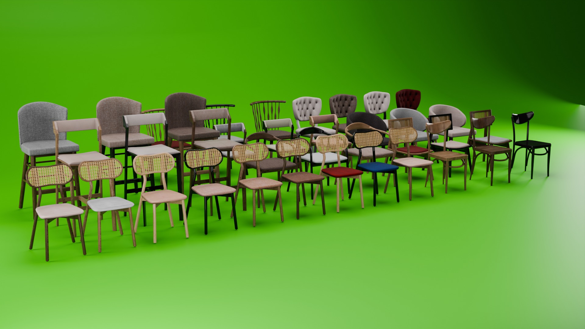 Chair pack 3d models VOLUME I 3D Model Collection_15