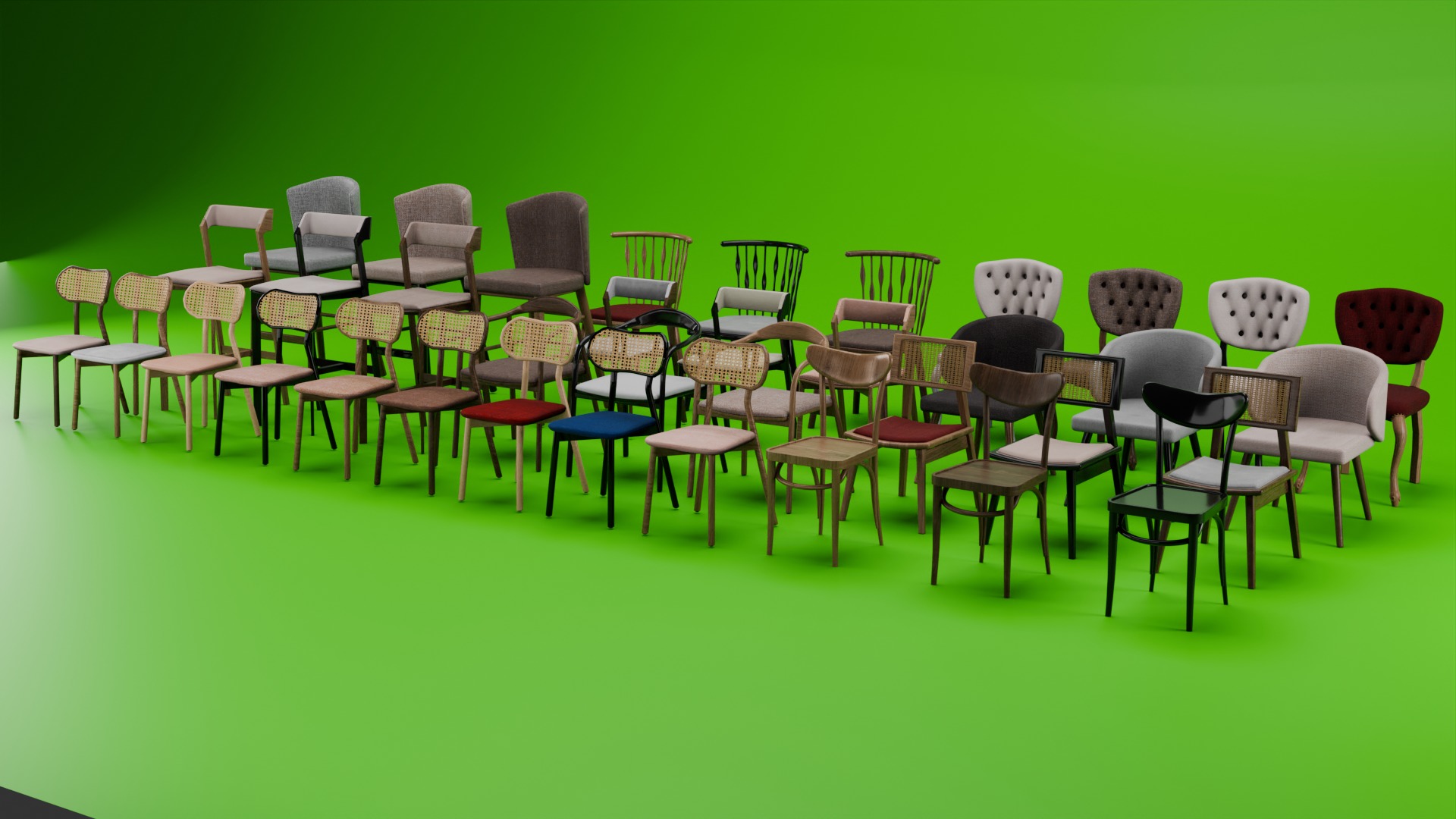 Chair pack 3d models VOLUME I 3D Model Collection_17