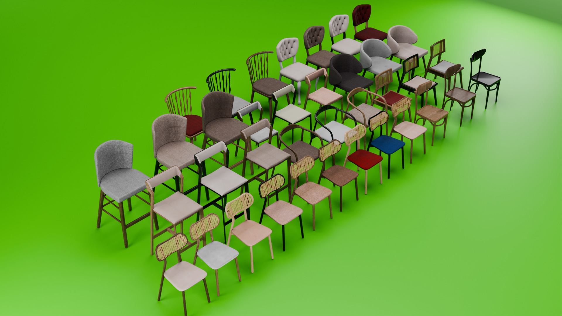 Chair pack 3d models VOLUME I 3D Model Collection_14