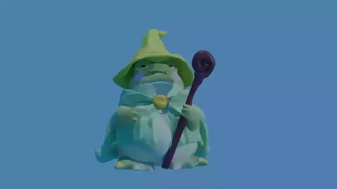 wizard frog 3D print model