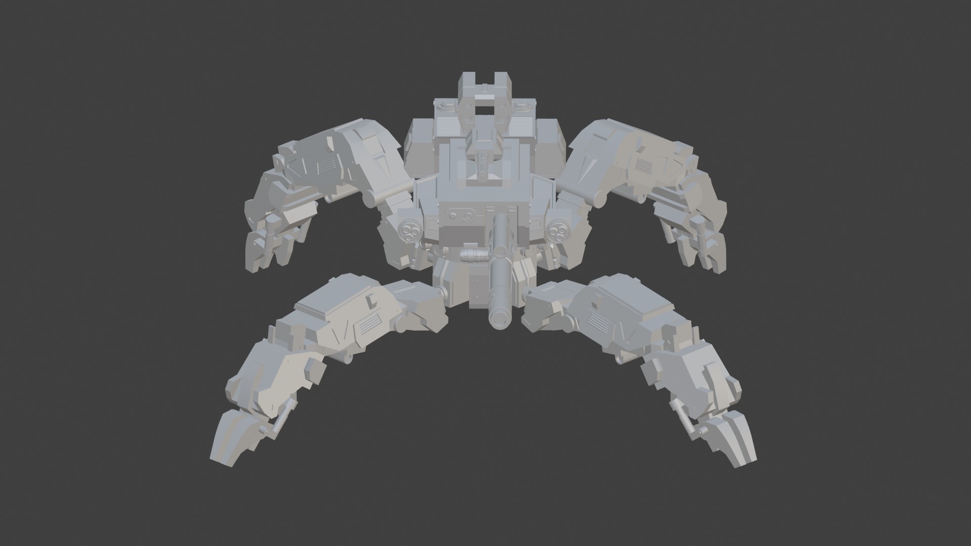 Spider gun walker 3D print model_1