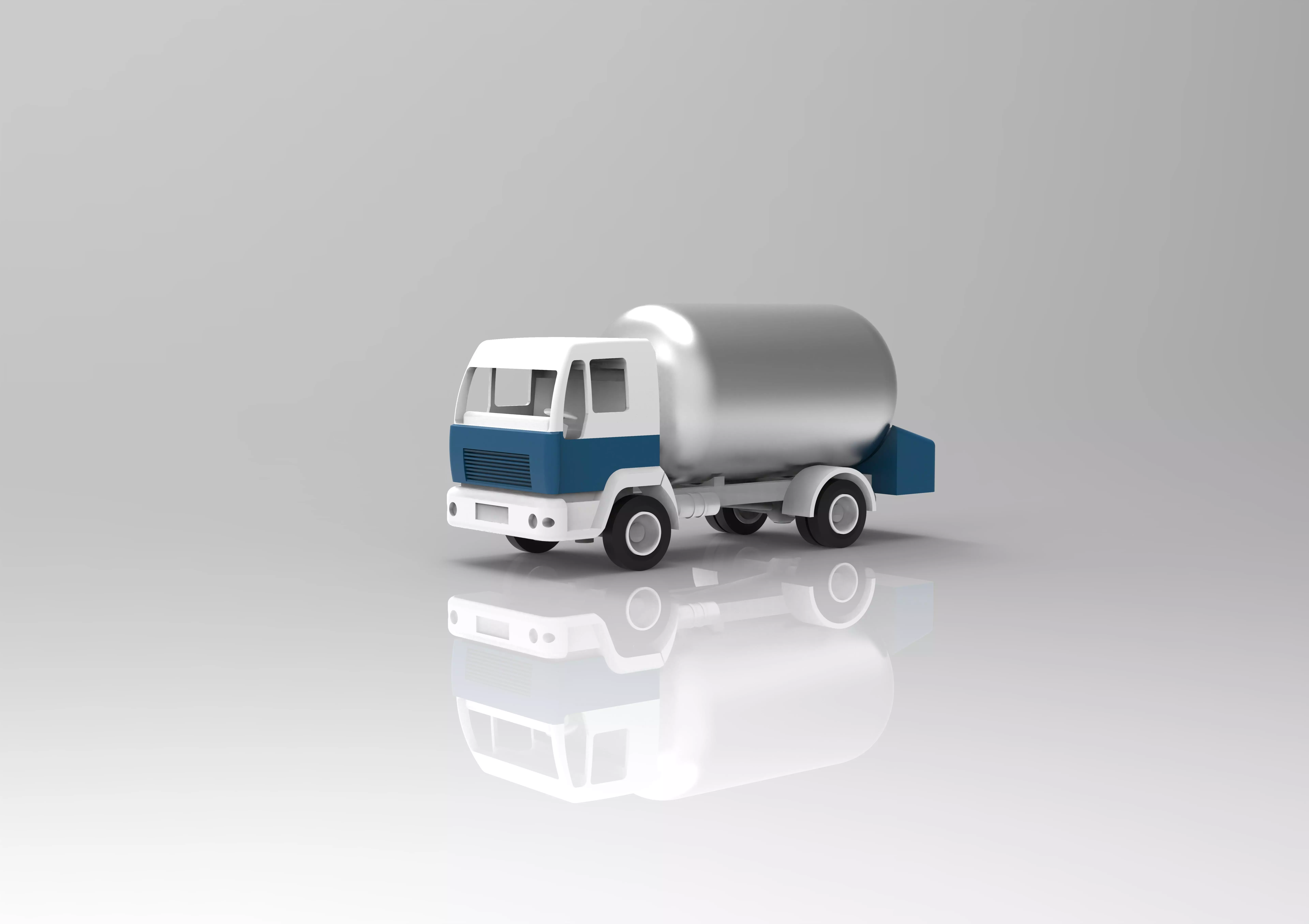 Low Polly 3d printable Oil Tanker 3D print model_0