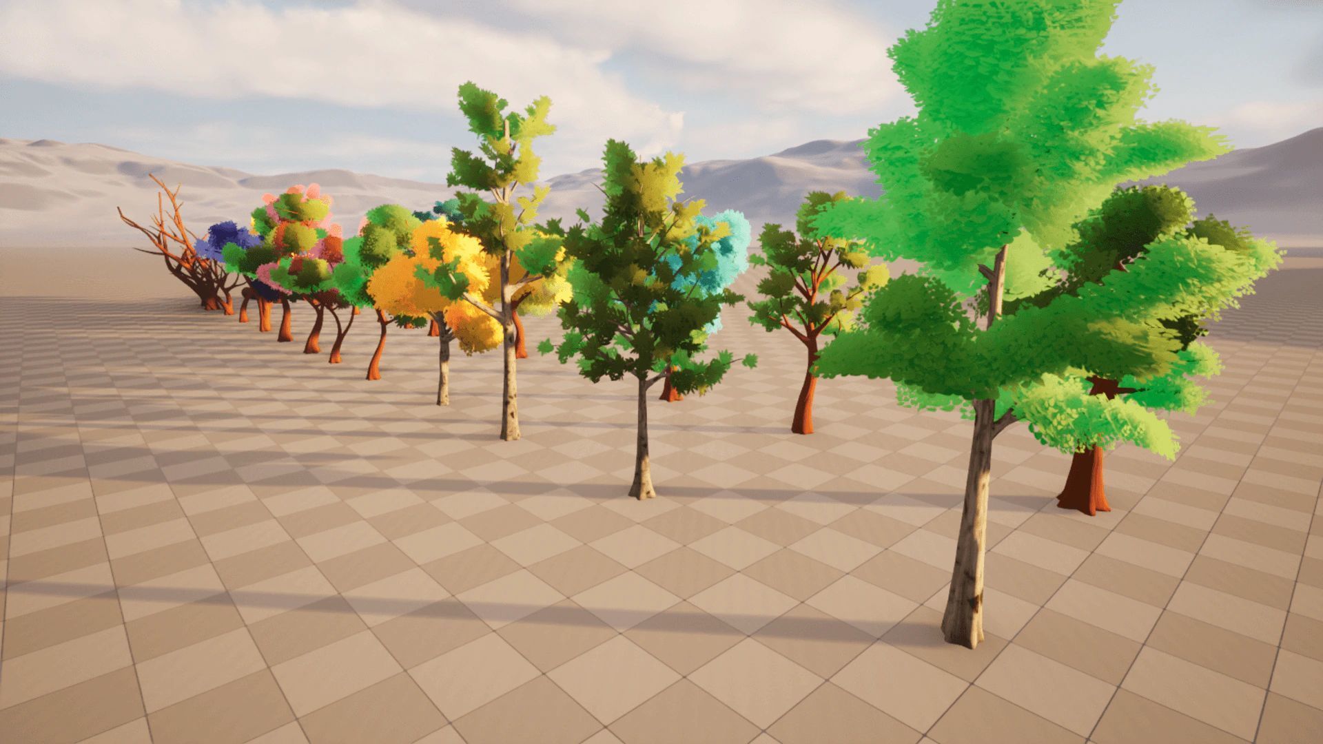 Stylized Tree Pack 3D model_1