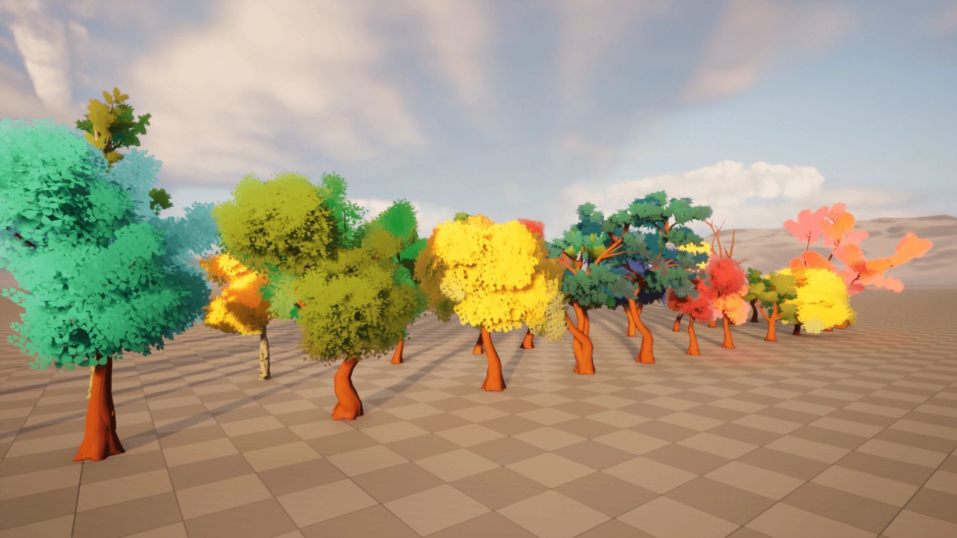 Stylized Tree Pack 3D model_2