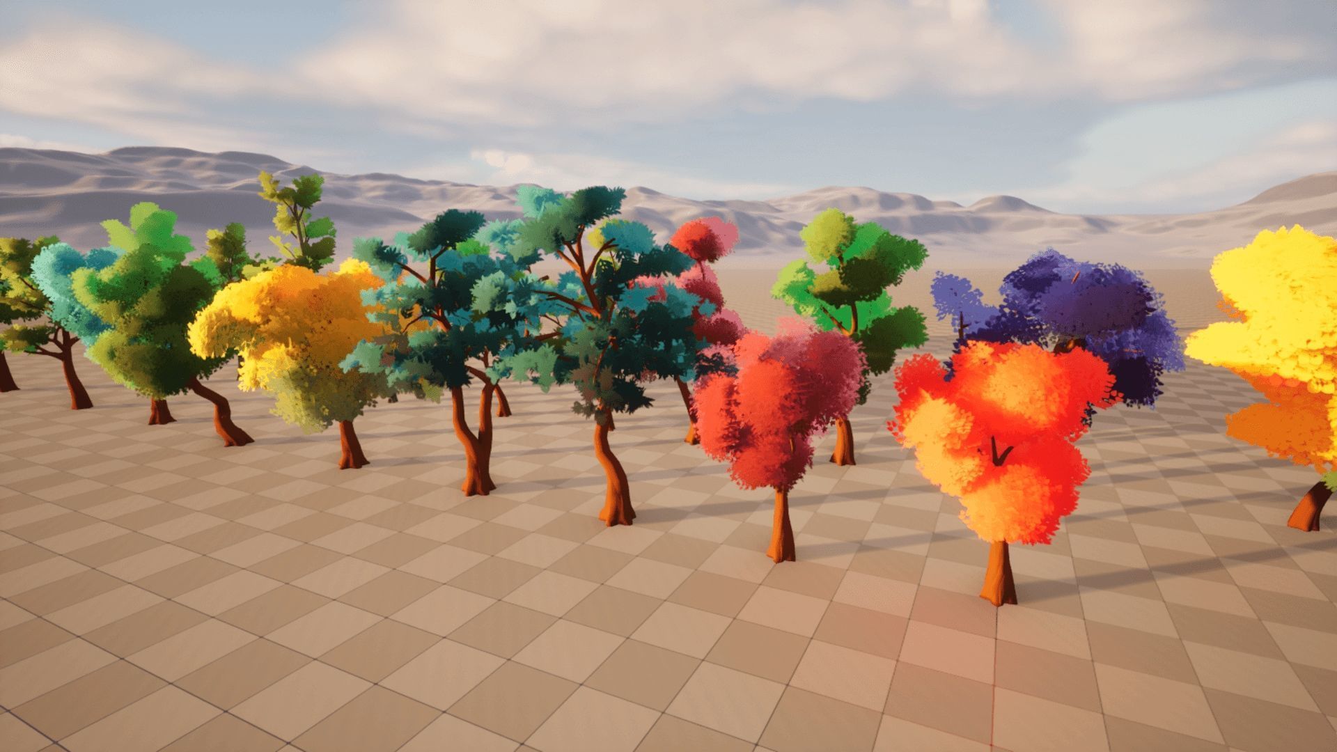 Stylized Tree Pack 3D model_4