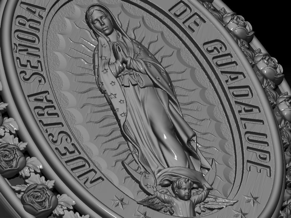 Guadalupe Our Lady Ring 3D Print Model  3D print model_3