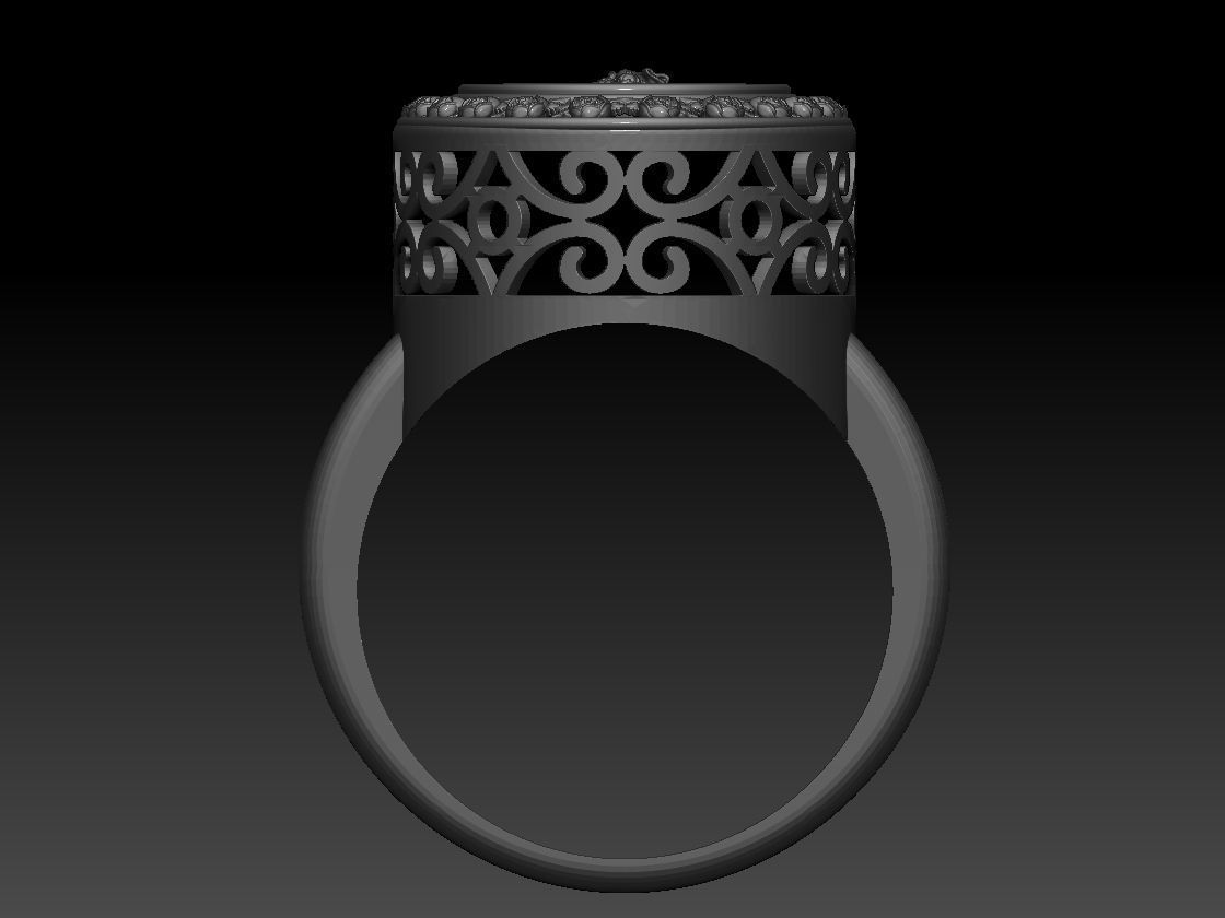 Guadalupe Our Lady Ring 3D Print Model  3D print model_7