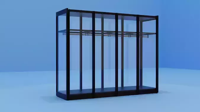 Transparent Wardrobe poliform Glass and Wood