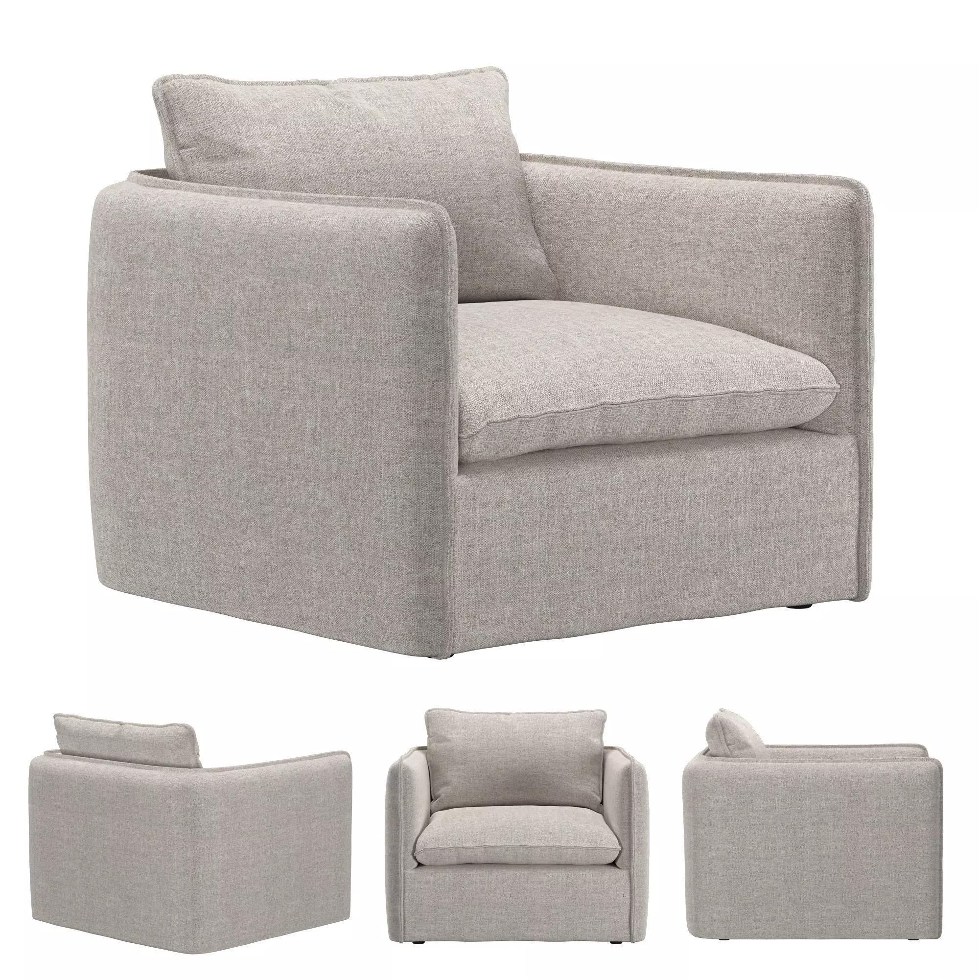 Andre Alessi Slate Outdoor Swivel Chair 3D model
