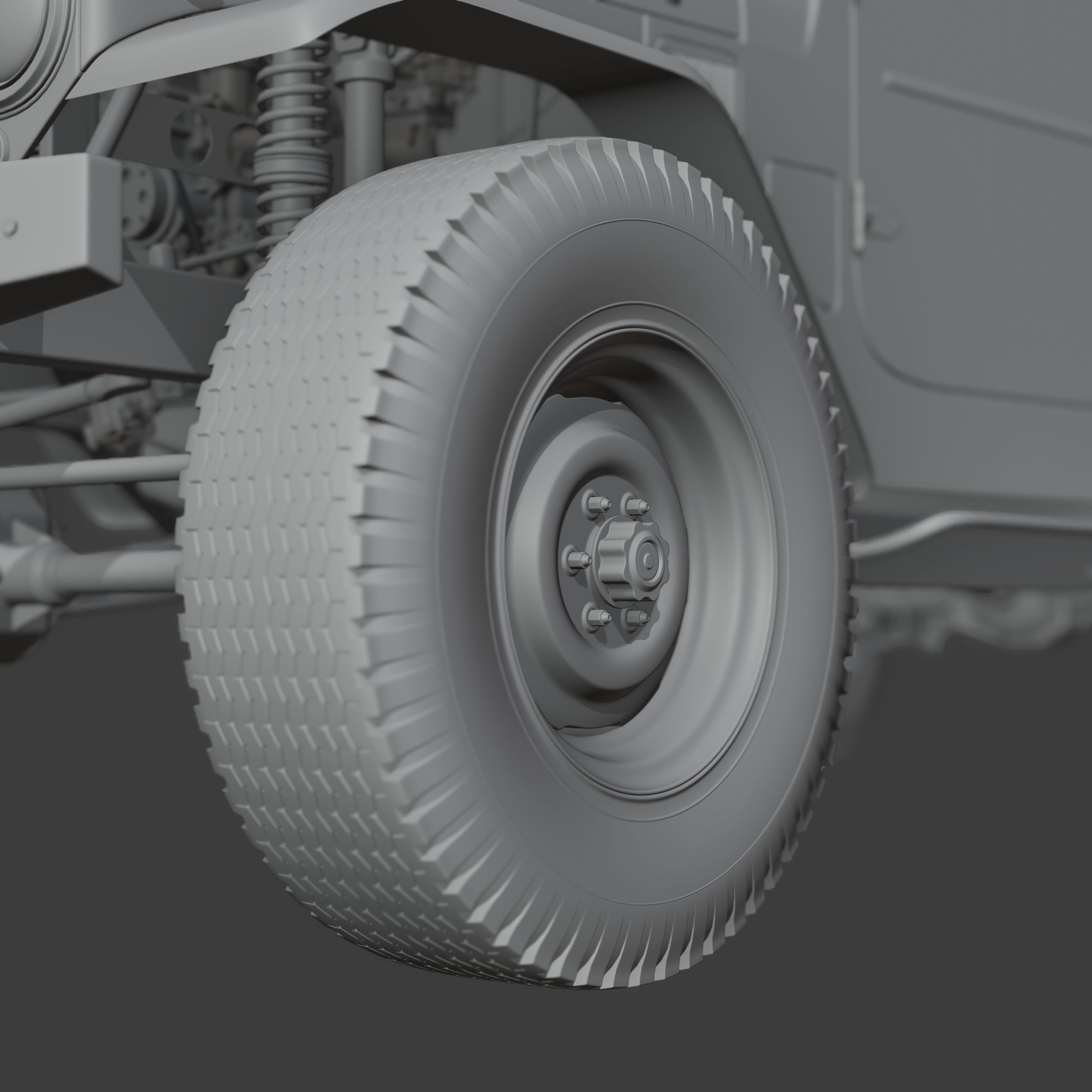 Toyota FJ45 Restomod Vintage Style 3D model_20