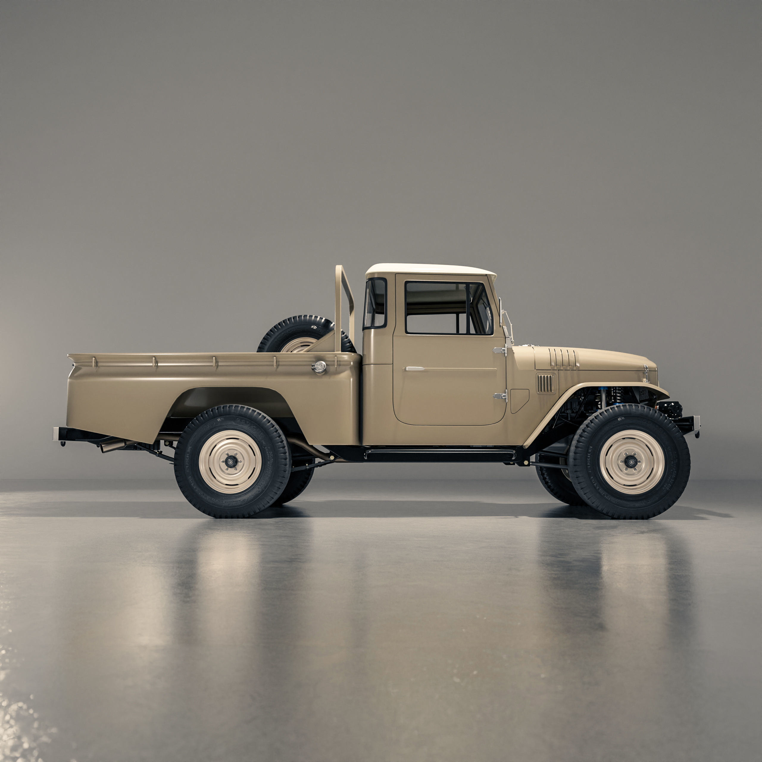 Toyota FJ45 Restomod Vintage Style 3D model_2