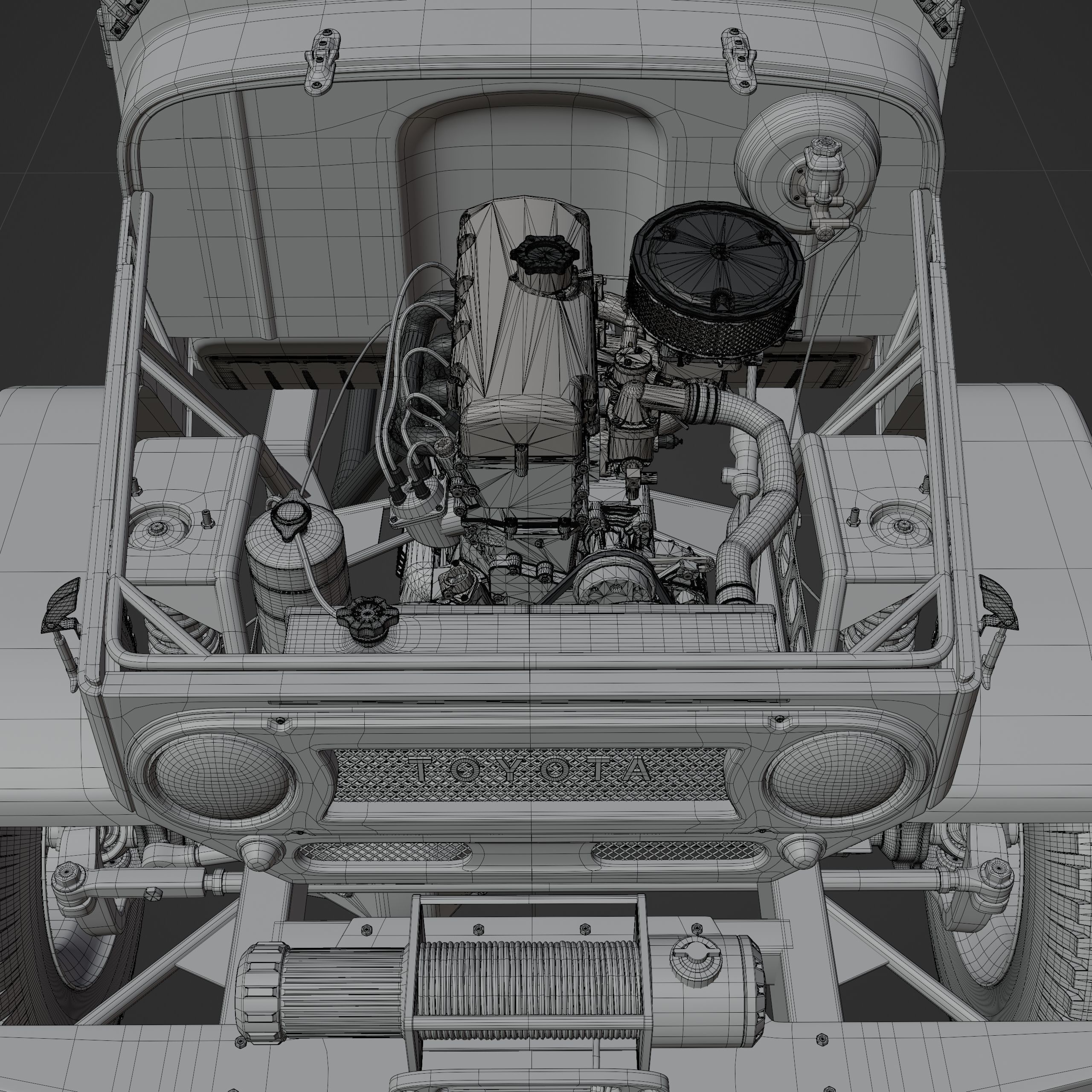 Toyota FJ45 Restomod Vintage Style 3D model_30