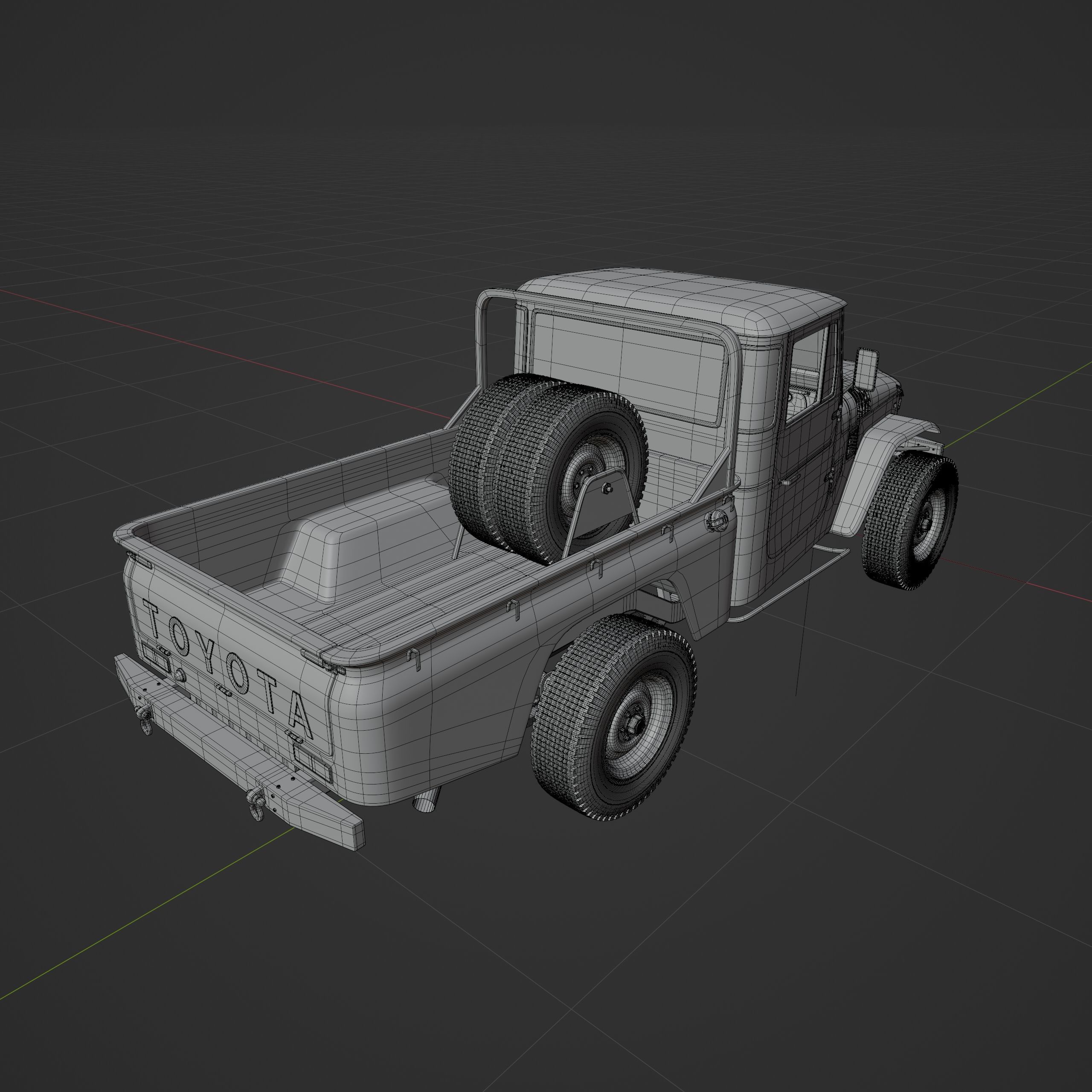 Toyota FJ45 Restomod Vintage Style 3D model_29
