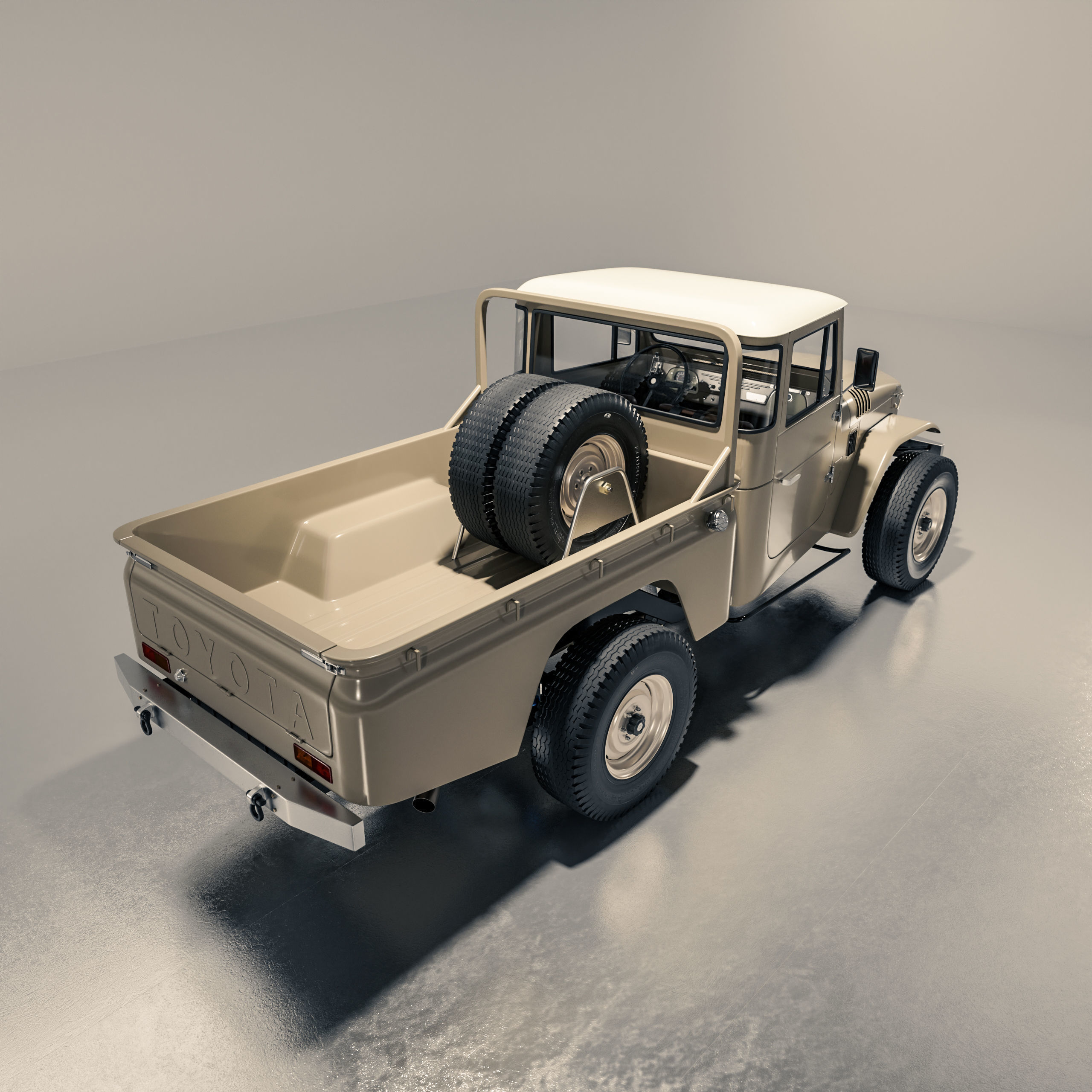 Toyota FJ45 Restomod Vintage Style 3D model_6